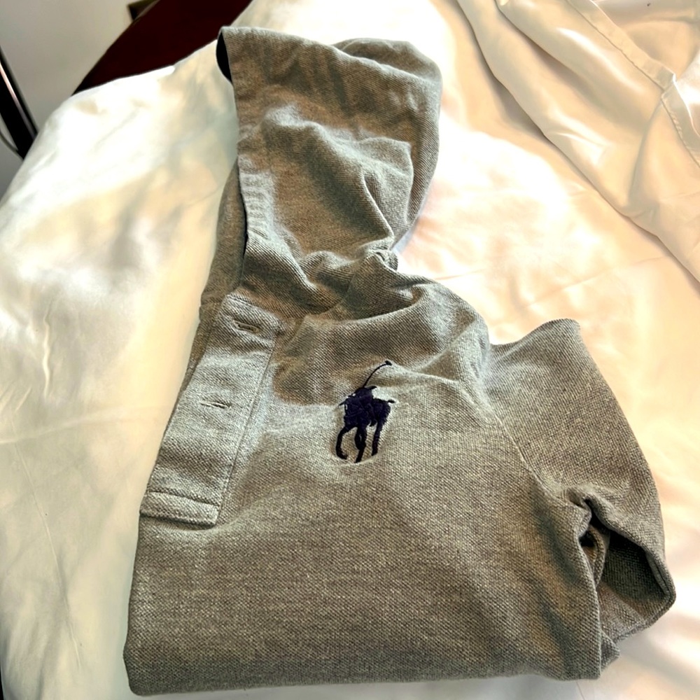 Ralph Lauren big polo long sleeve shirt with hood.
